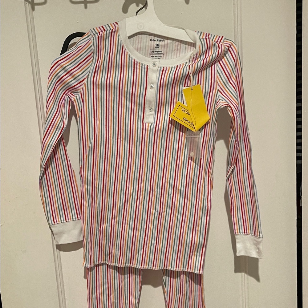 Roller Rabbit Party Striped Pajama Set